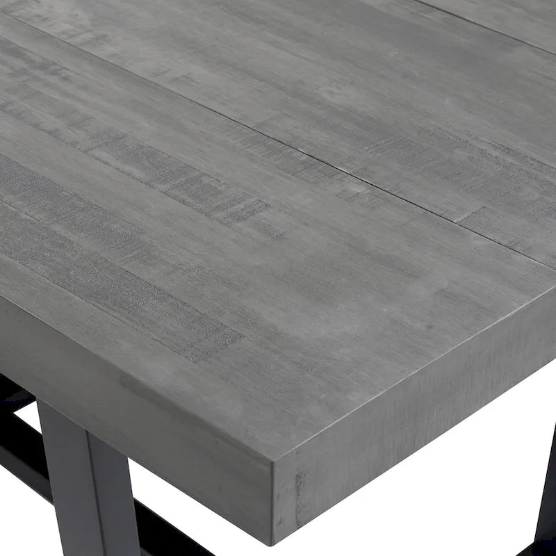 Solid Wood 52-inch Distressed Dining Table