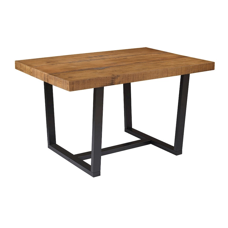 Solid Wood 52-inch Distressed Dining Table