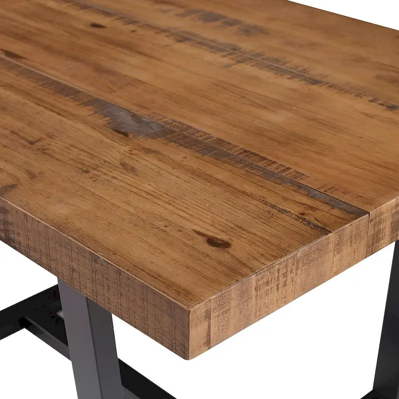 Solid Wood 52-inch Distressed Dining Table