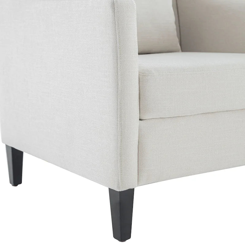 Living Room Chairs, Accent Armchair with lumbar pillow, Elegant Bedroom Reading Chair, Mid-Century Upholstered Sofa Chair