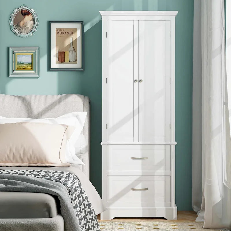 62 Tall Bathroom Freestanding Floor Storage Cabinet with 2 - 24 x 16 x 62 (L x W x H)