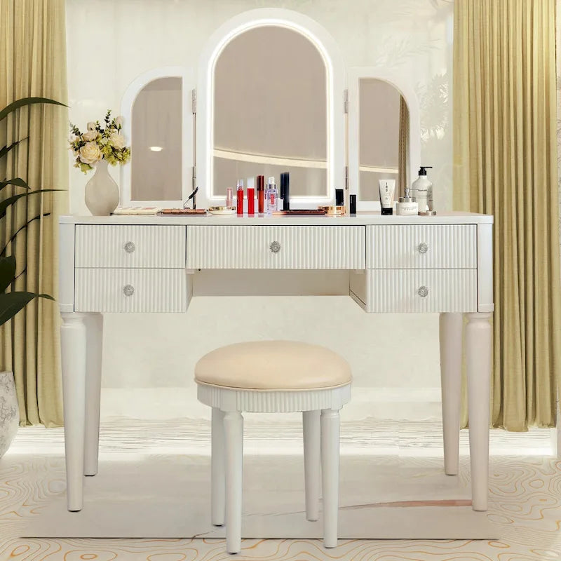 Mirrored Vanity with LED Light