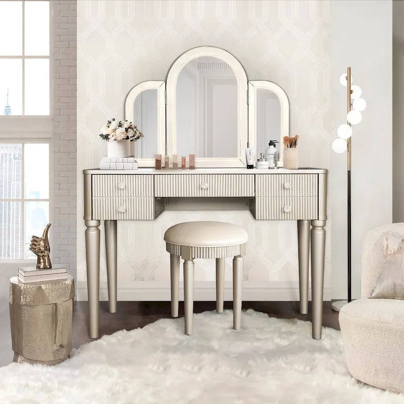 Mirrored Vanity with LED Light
