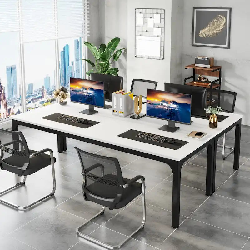 78.7 inches Extra Long Computer Desk 2 Person, Wide Double Office Writing Workstation