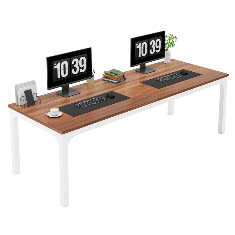 78.7 inches Extra Long Computer Desk 2 Person, Wide Double Office Writing Workstation