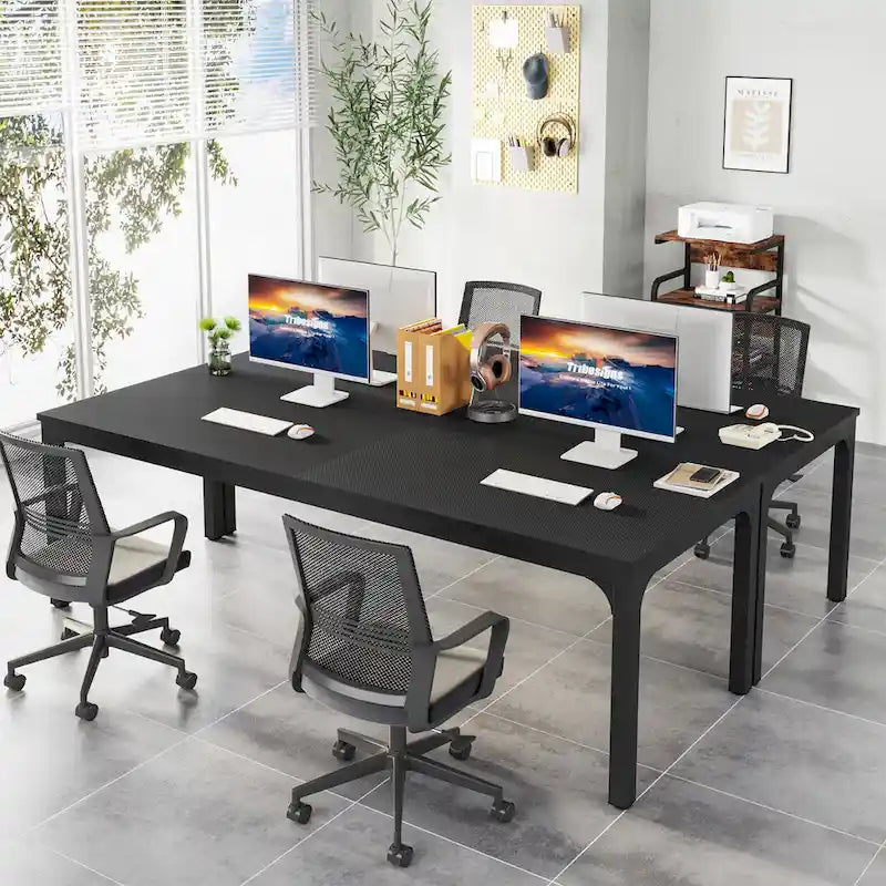 78.7 inches Extra Long Computer Desk 2 Person, Wide Double Office Writing Workstation