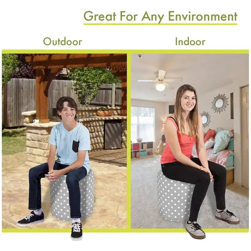 Indoor / Outdoor Ottoman Pouf 16 L x 16 W x 17 H