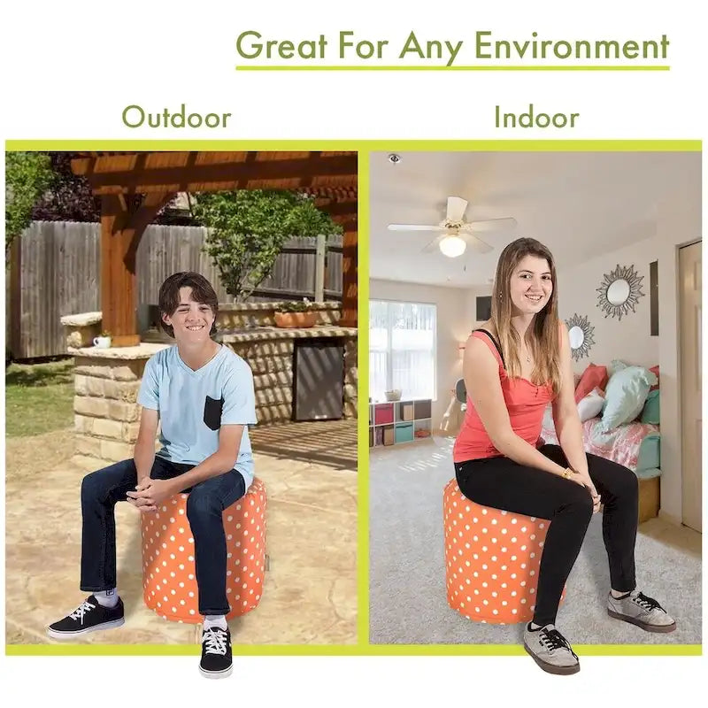Indoor / Outdoor Ottoman Pouf 16 L x 16 W x 17 H