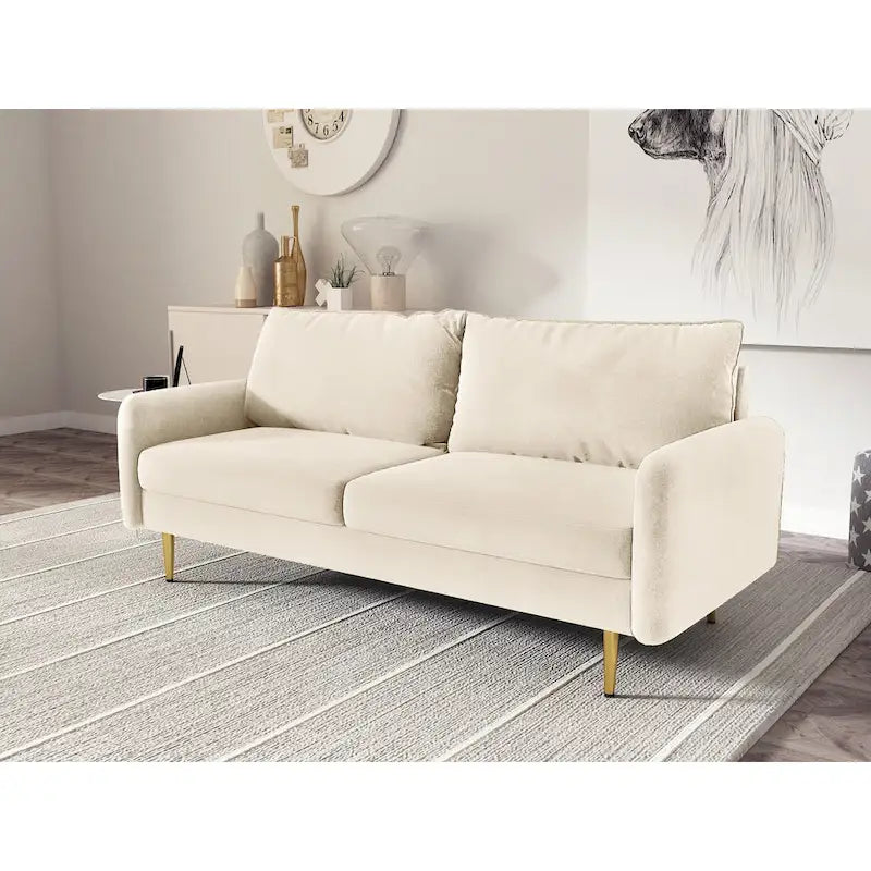 70 Velvet Square Arm Sofa