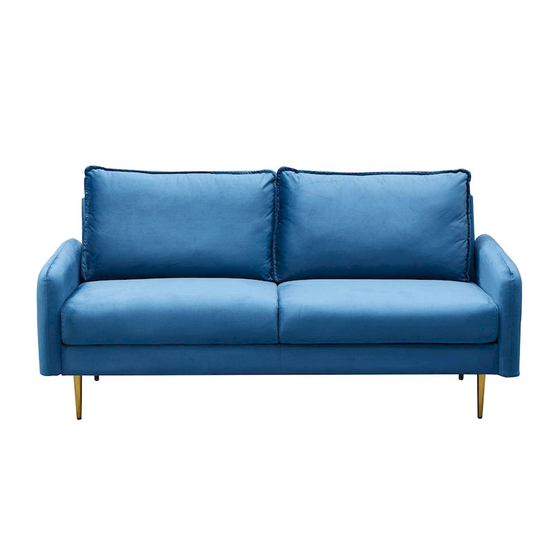70 Velvet Square Arm Sofa