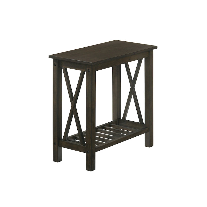 12-inch Faux Marble 1-Shelf Side Table