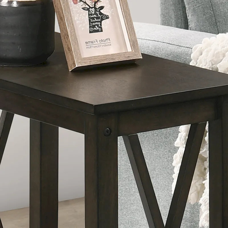 12-inch Faux Marble 1-Shelf Side Table