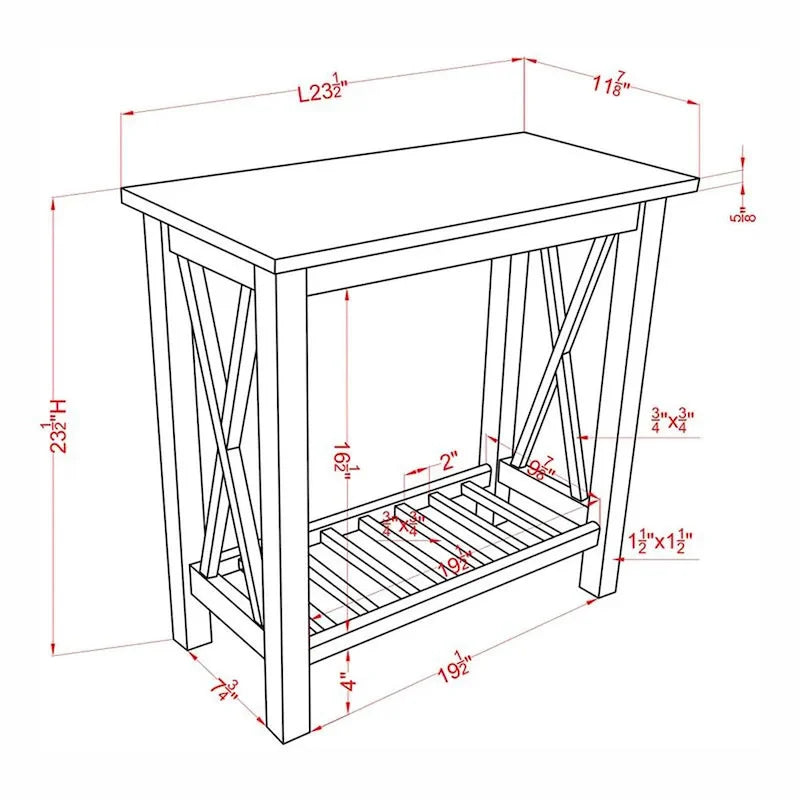 12-inch Faux Marble 1-Shelf Side Table