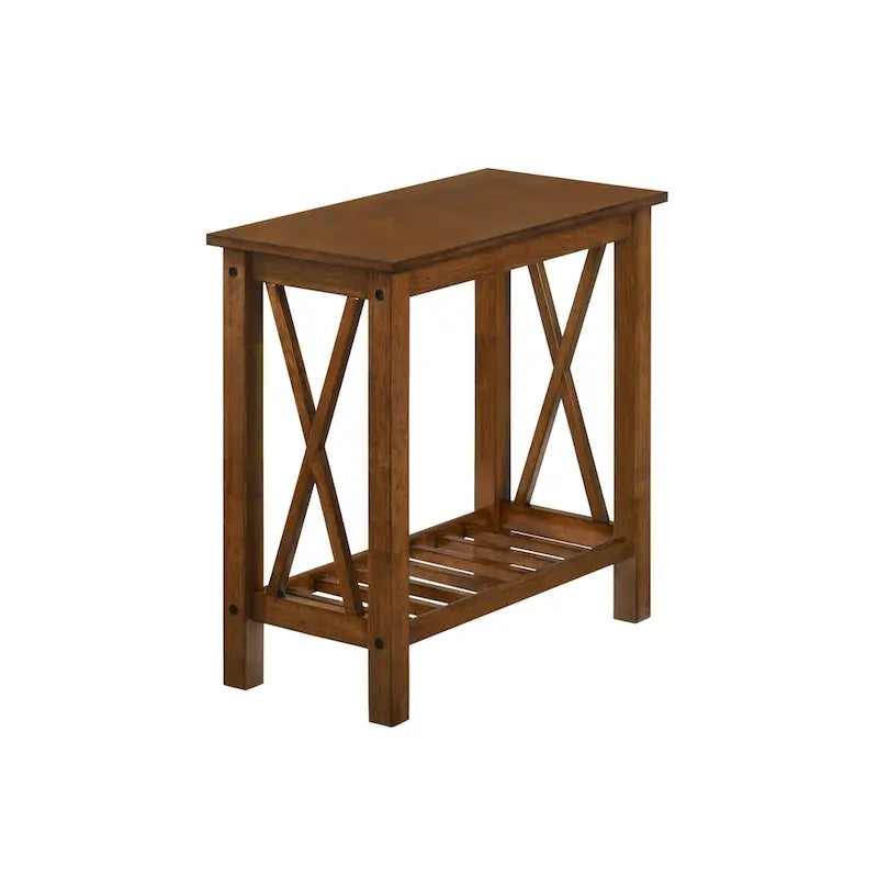 12-inch Faux Marble 1-Shelf Side Table
