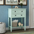 Narrow Console Table with 3 Drawers and Shelf
