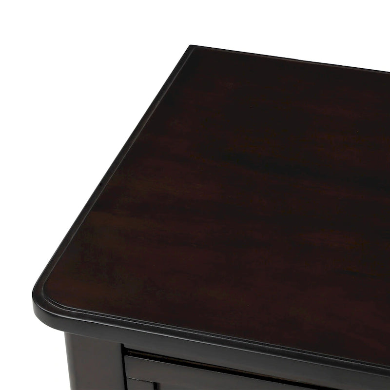 Narrow Console Table with 3 Drawers and Shelf