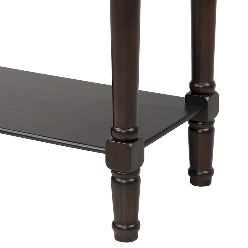 Narrow Console Table with 3 Drawers and Shelf