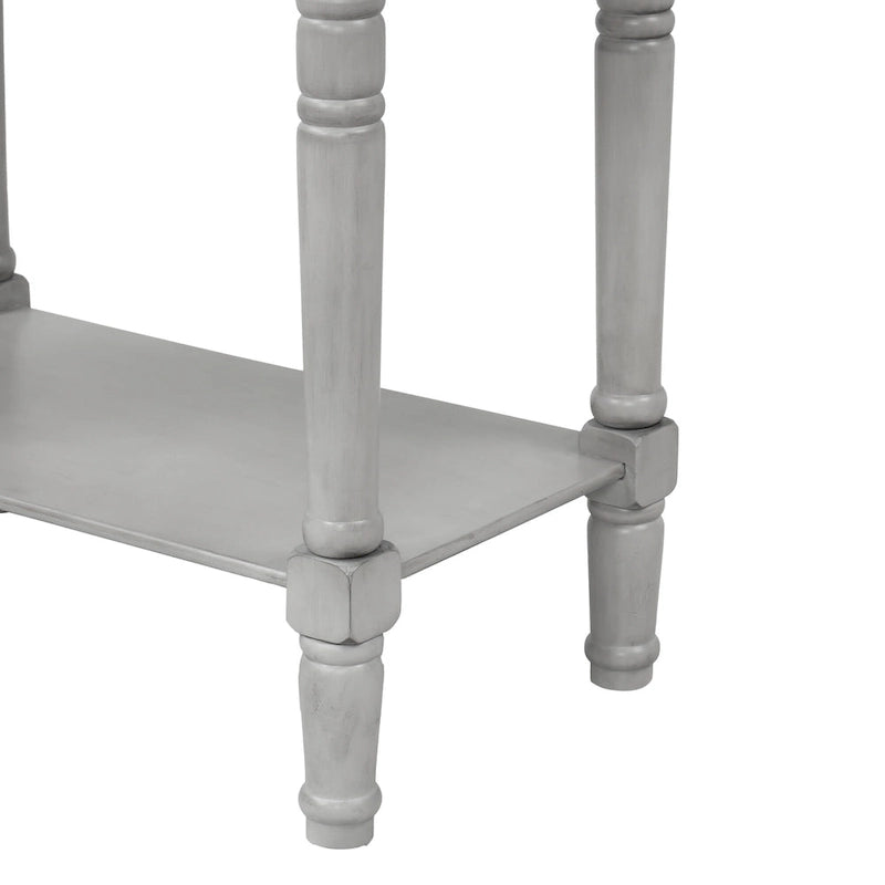 Narrow Console Table with 3 Drawers and Shelf