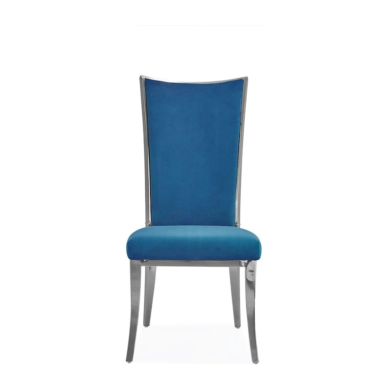 Silver Stainless Steel Dining Chair
