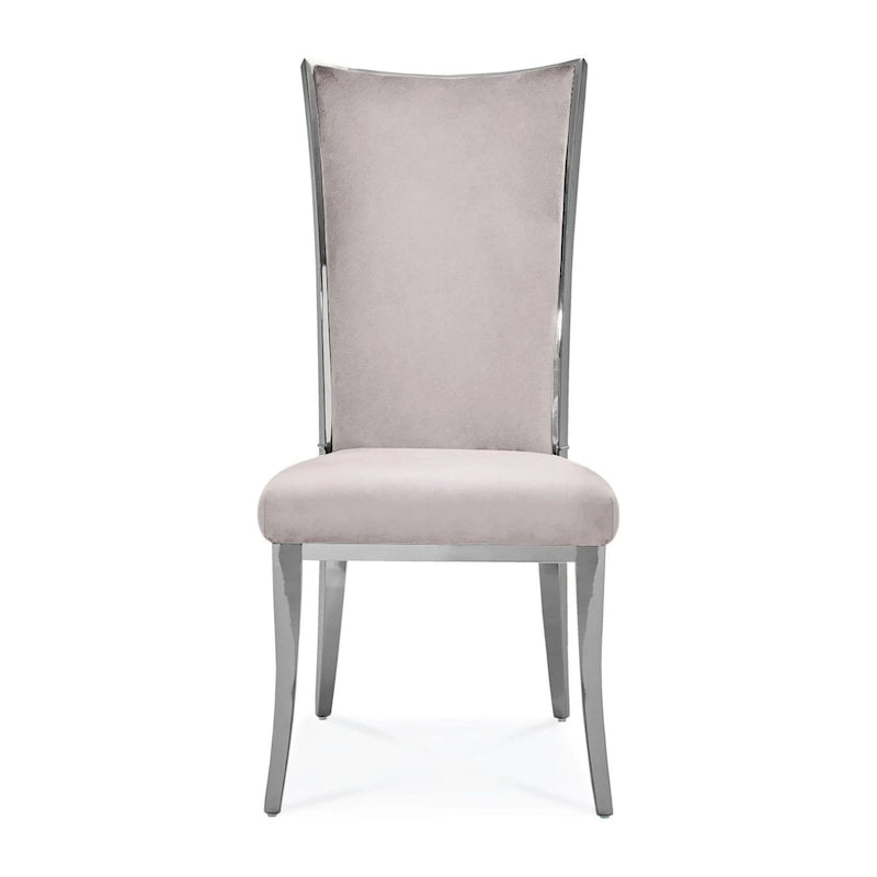 Silver Stainless Steel Dining Chair