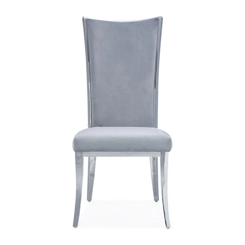 Silver Stainless Steel Dining Chair
