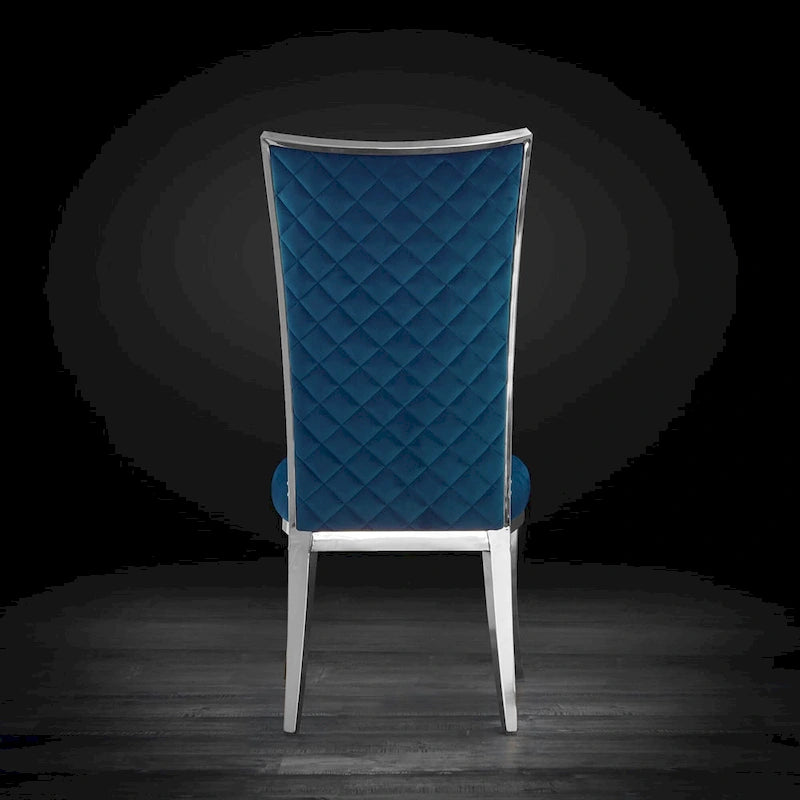 Silver Stainless Steel Dining Chair