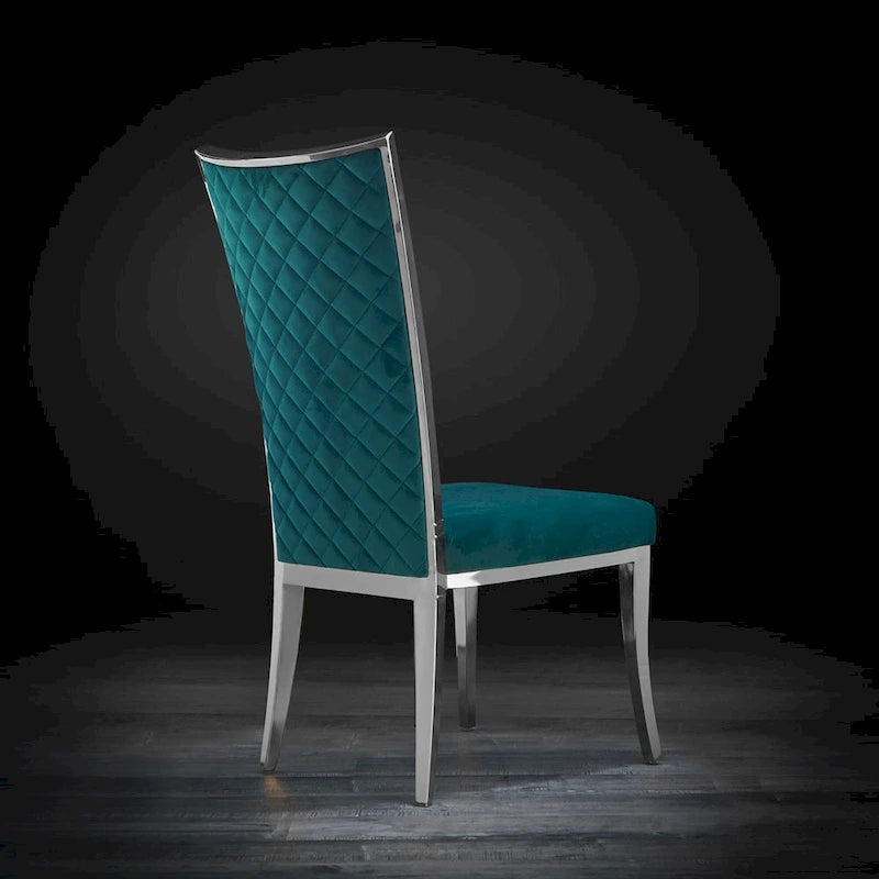 Silver Stainless Steel Dining Chair