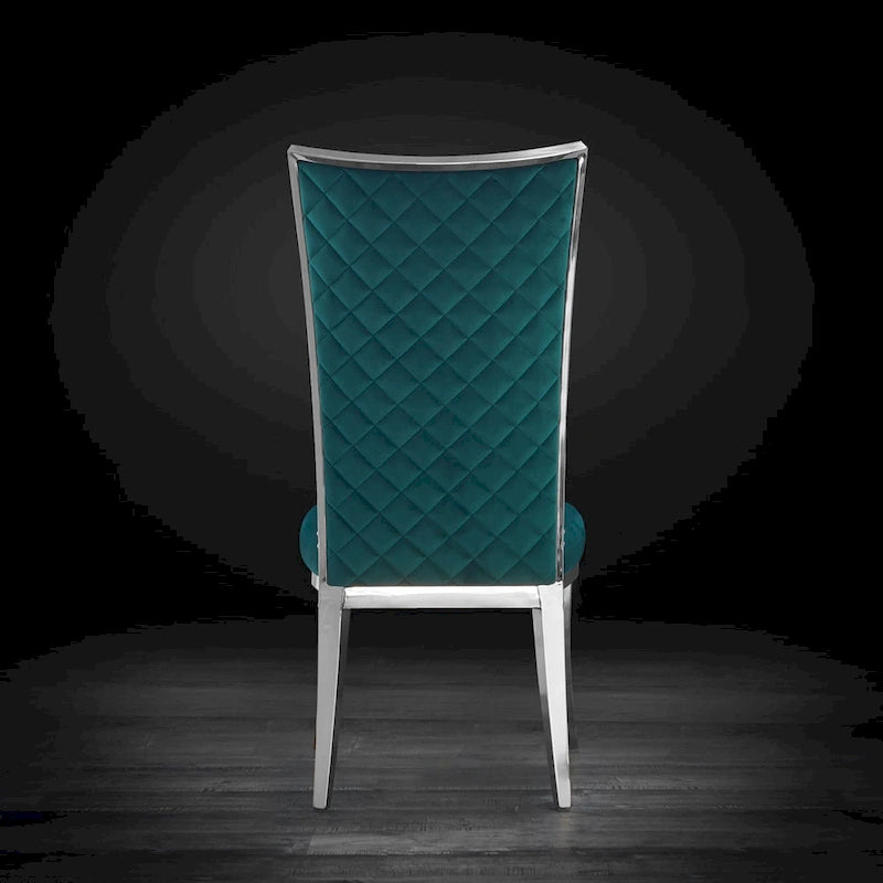 Silver Stainless Steel Dining Chair