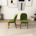 Mid Century Modern Linen/Velvet Dining Chair ( of 2)