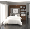 Full Murphy Bed and Shelving Unit with Drawers