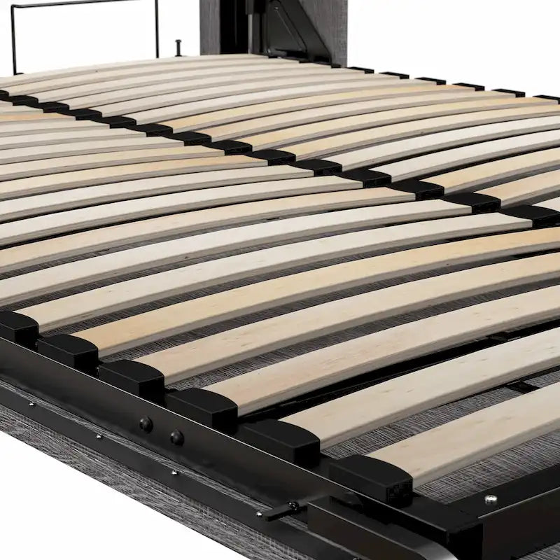 Full Murphy Bed and Shelving Unit with Drawers