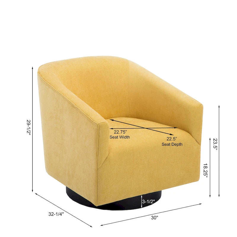 Wood-base Swivel Chair