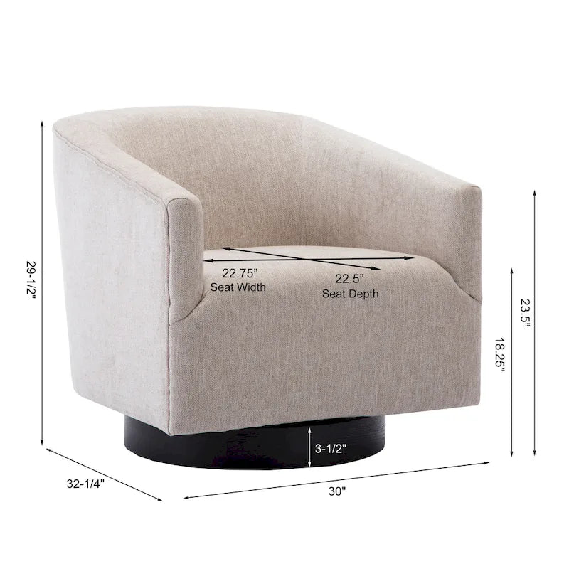Wood-base Swivel Chair