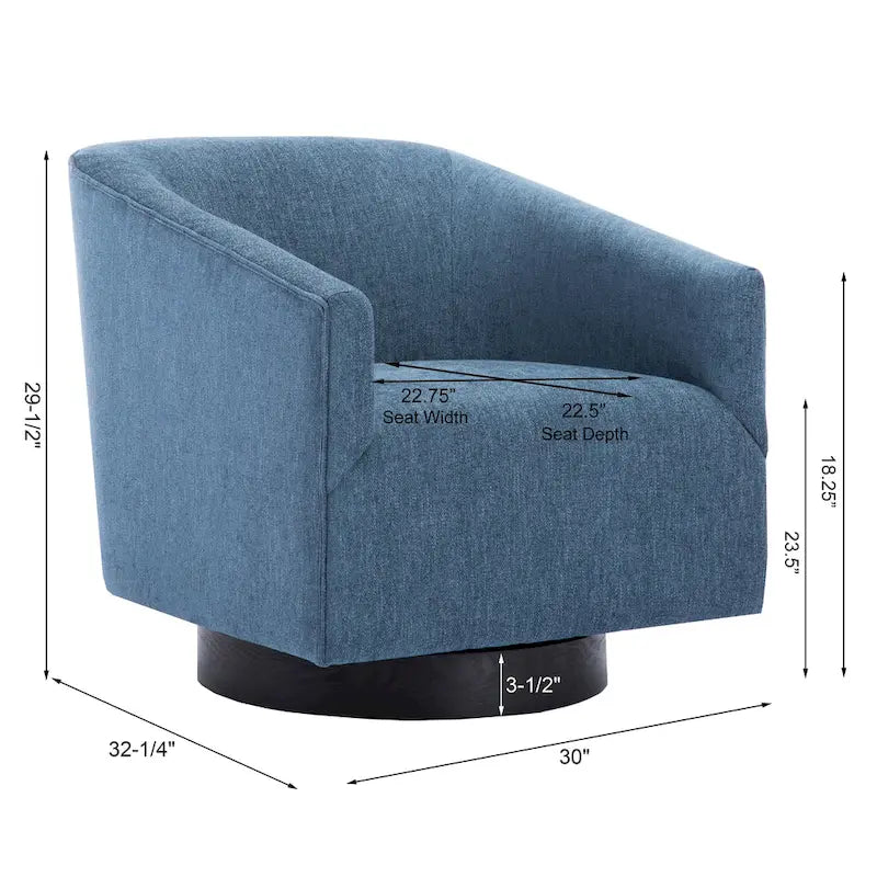 Wood-base Swivel Chair