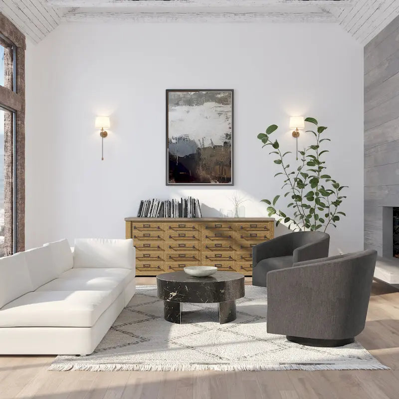 Wood-base Swivel Chair