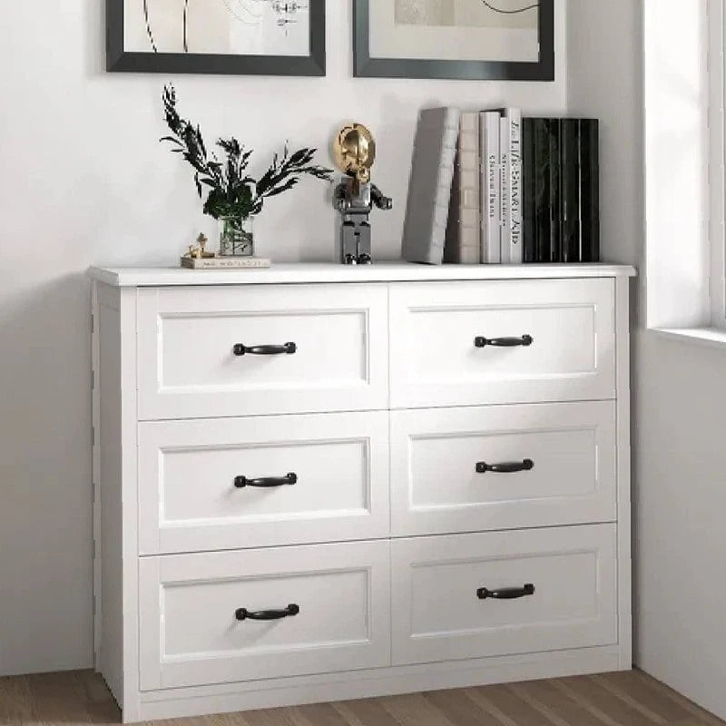 6-Drawers Dresser Storage, Modern Wood Vertical Organizer Storage Tower for Bedroom