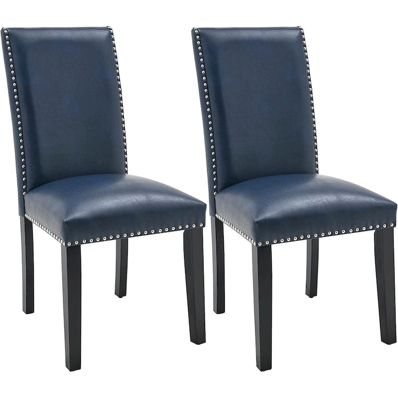 Faux Leather Kitchen Dining Accent Chairs of 2