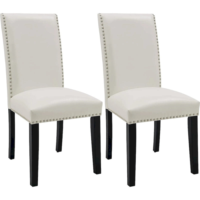 Faux Leather Kitchen Dining Accent Chairs of 2