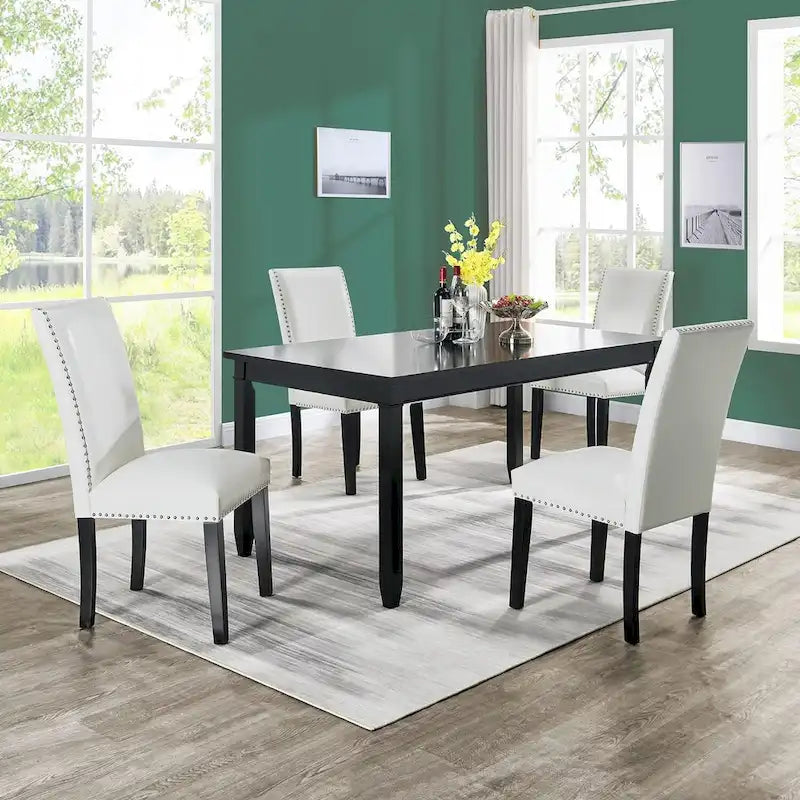 Faux Leather Kitchen Dining Accent Chairs of 2