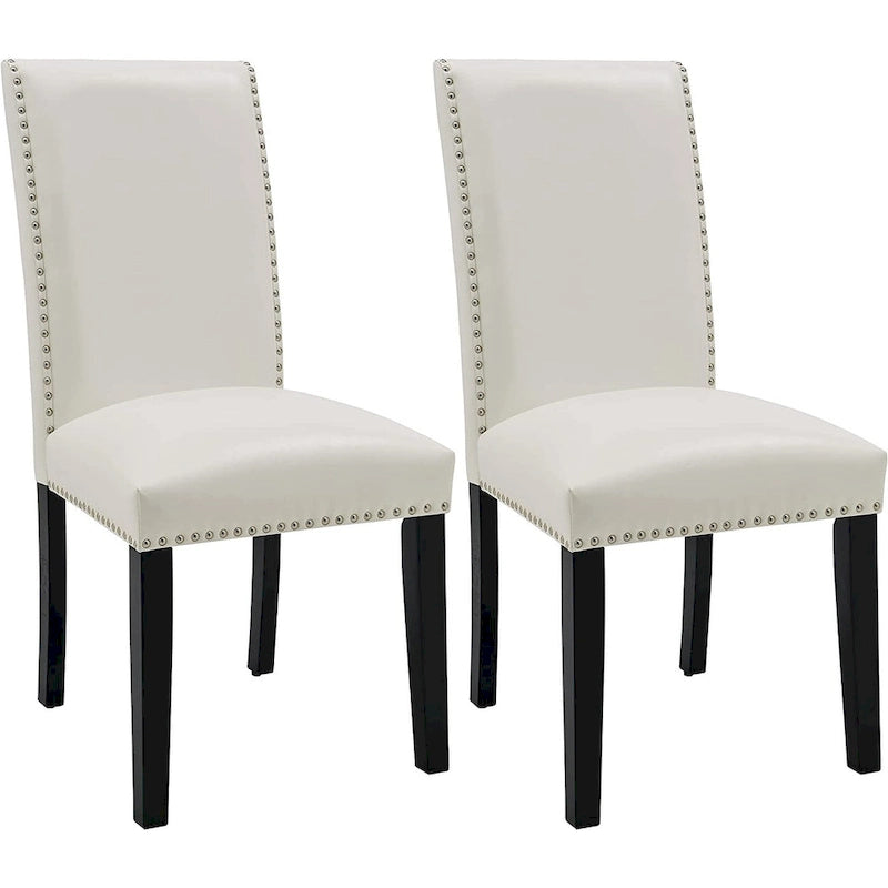 Faux Leather Kitchen Dining Accent Chairs of 2