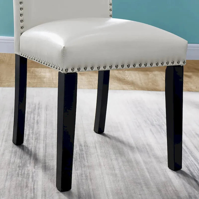 Faux Leather Kitchen Dining Accent Chairs of 2