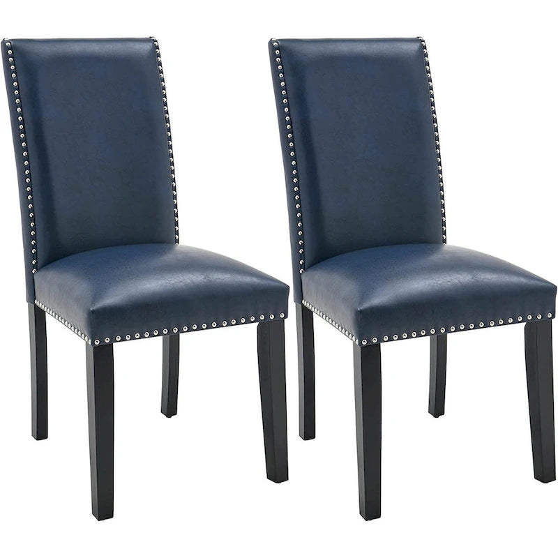 Faux Leather Kitchen Dining Accent Chairs of 2