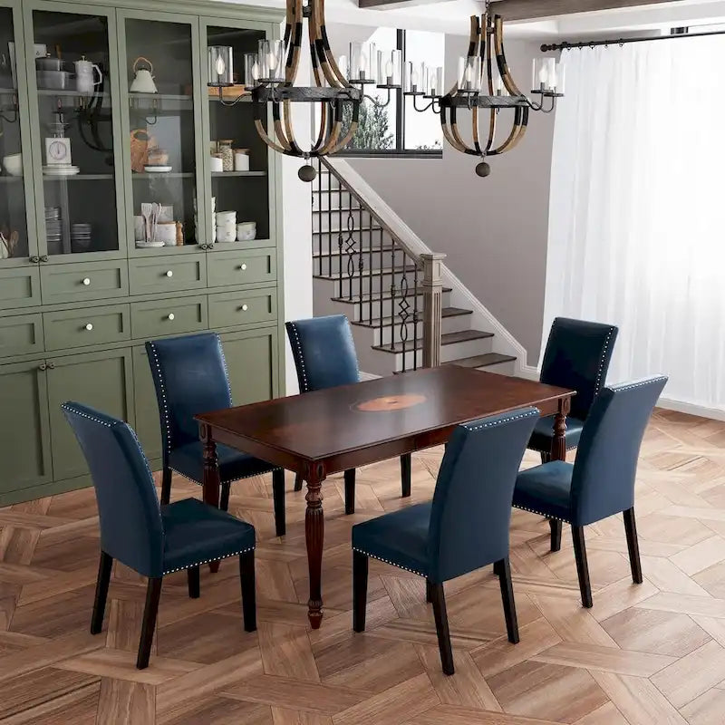 Faux Leather Kitchen Dining Accent Chairs of 2