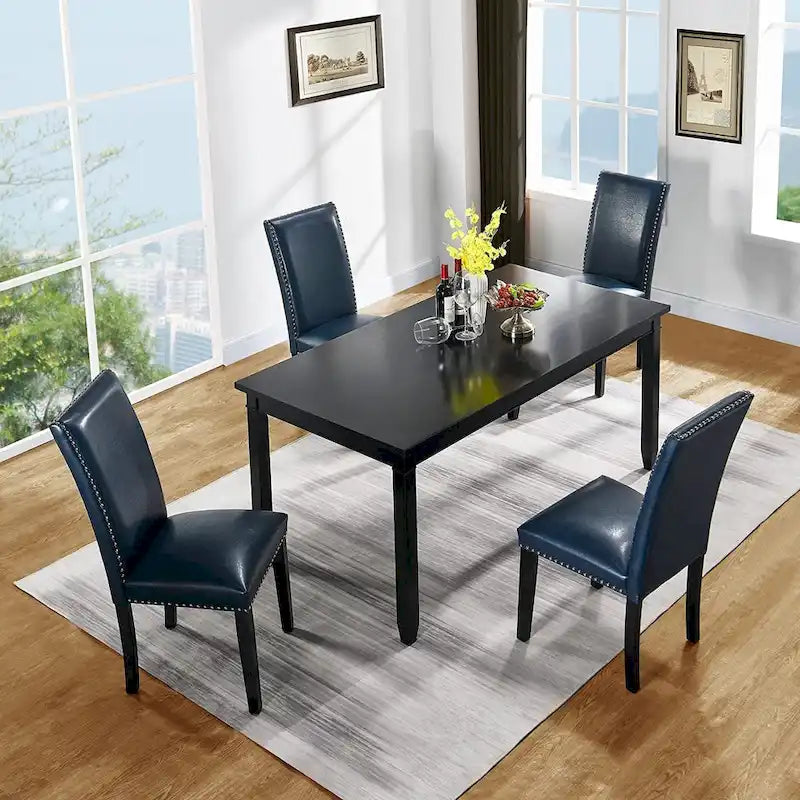Faux Leather Kitchen Dining Accent Chairs of 2