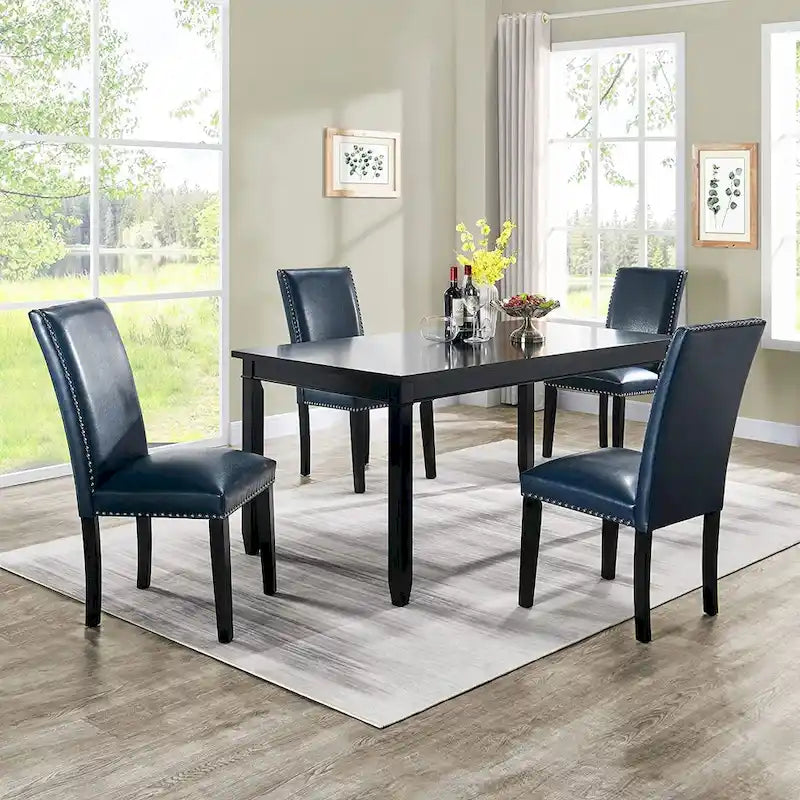 Faux Leather Kitchen Dining Accent Chairs of 2