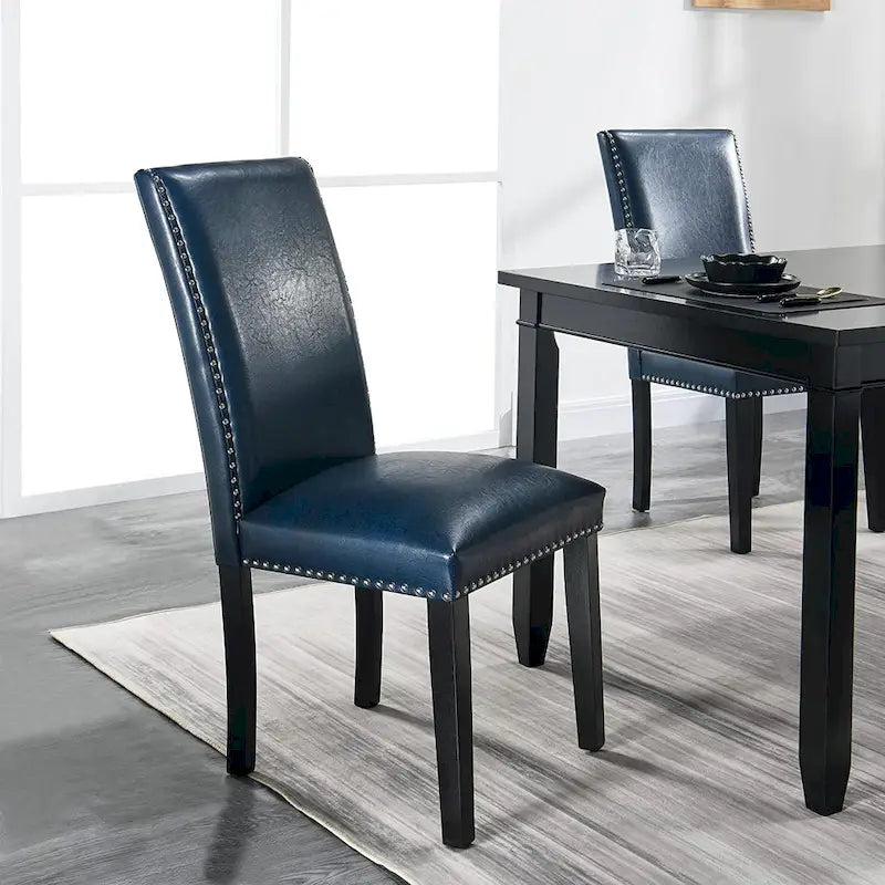 Faux Leather Kitchen Dining Accent Chairs of 2