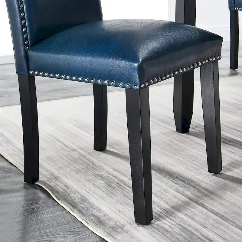 Faux Leather Kitchen Dining Accent Chairs of 2