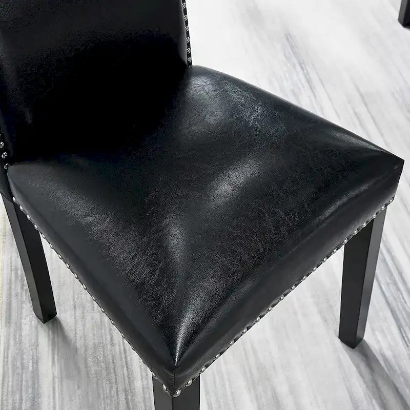Faux Leather Kitchen Dining Accent Chairs of 2