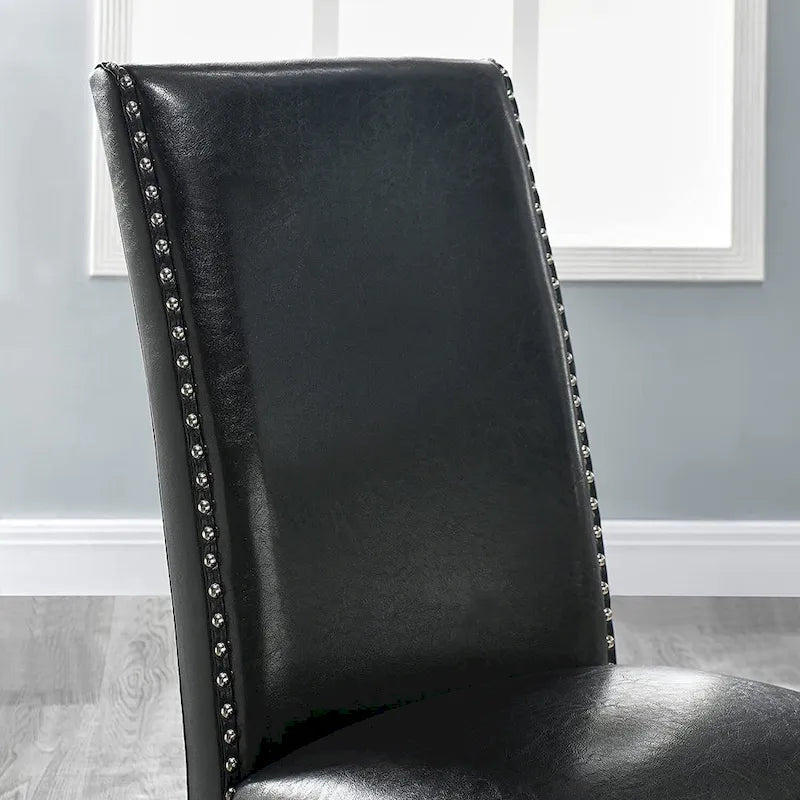 Faux Leather Kitchen Dining Accent Chairs of 2