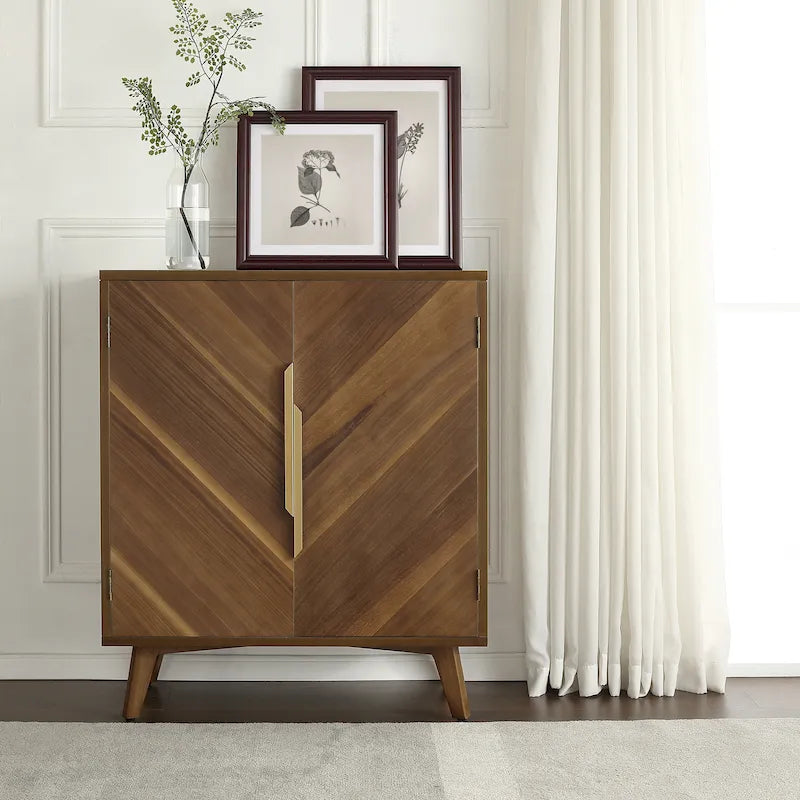 Handcrafted Wood Sideboard with 2 Doors